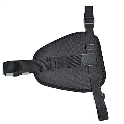 UAYESOK Two Way Radio Chest Pouch Holder Radio Chest Pack Shoulder Harness Holster Universal Vest Bag Case with Nylon Strap Belt for BAOFENG Motorola Midland Icom Cobra Walkie Talkie (Black - Image 4