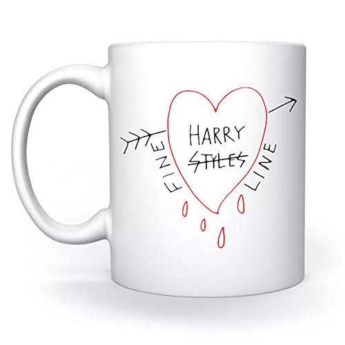 Fine Line Heart Blanco Taza White Mug Cup