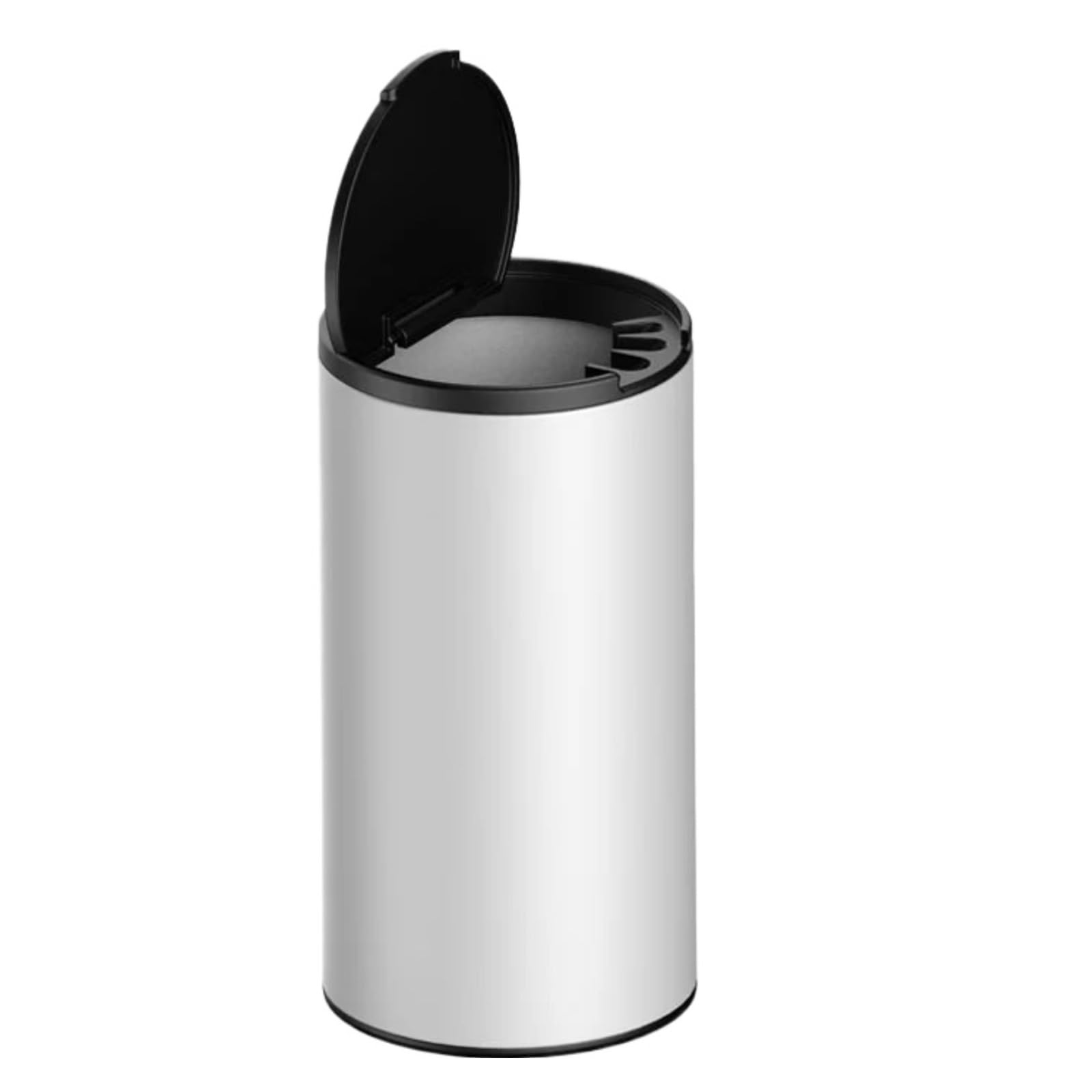 Car Bin Car Ashtray Creative Aluminum Alloy With Lid Automotive Ash Cartridge Trash Can Automatically Extinguish Smoke Cars Rubbish Bins(Silver)