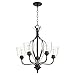 Quorum International Jardin Chandelier - Oiled Bronze W/ Clear/Seeded - 6127-5-286
