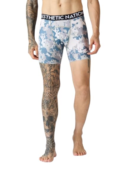 aesthetic nation Men's Short-Length Compression Shorts – Stretchable Base Layer Tights with Performance Fit for Gym, Running, Yoga & Sports-picture-58