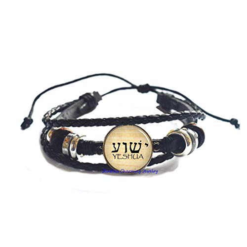 stintless charming Jewelry YHWH & Yeshua Bracelet Bangle,Hebrew Bangle Charm,Tetragrammaton Bangle Bracelet,Art Glass Dome Bangle,Bridesmaid Gift Birthday gift-JV198