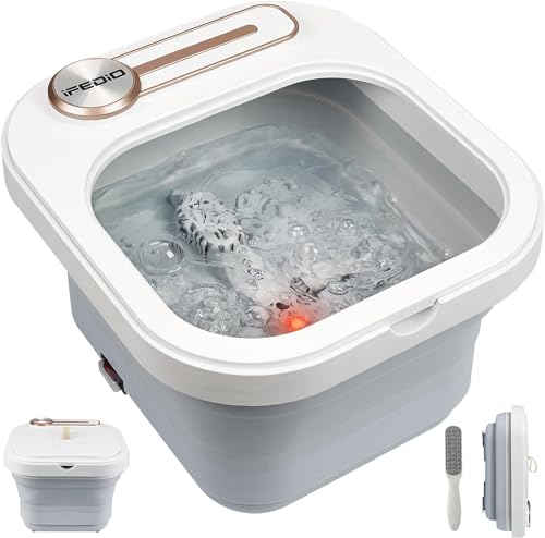 iFedio Collapsible Foot Spa Bath with Heat and Massage and