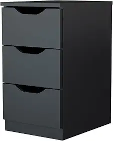 GAVETEIRO MULTIUSO COM 3 GAVETAS PRETO