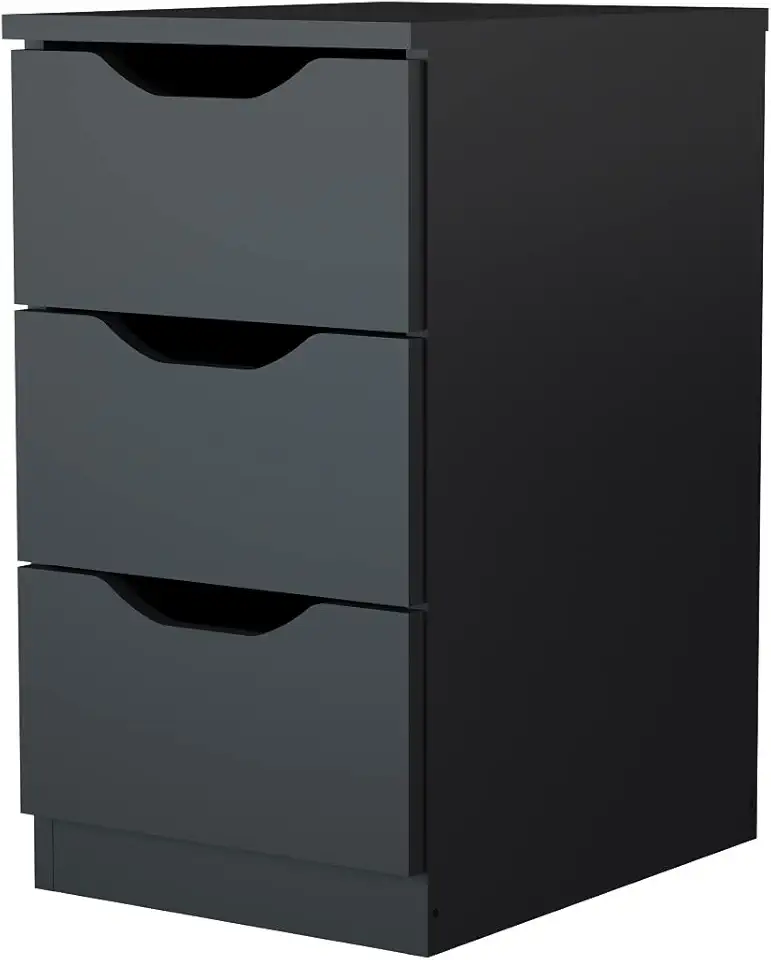 GAVETEIRO MULTIUSO COM 3 GAVETAS PRETO