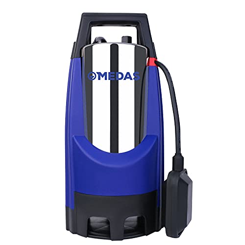 MEDAS 1.5HP 1100W 5020GPH Enormous Flow Submersible Water Pump Electric Portable Aquasensor Sump Pumps for Swimming Pool Garden Tub Pond with 36-Foot Cord