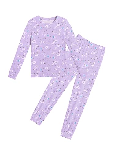 Arshiner Pajamas for Girls Long Sleeve Pants Sets Snug fit 2 Piece Pjs Set Soft Sleepwear