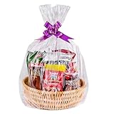 Cellophane Bags,Clear Cellophane Wrap for Baskets, Gifts 24