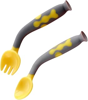 Totority 2 Conjuntos De Colher Para Bebê Conjunto De Talheres Para Crianças Terno Para Bebês Kit De Talheres Para Bebê Garfo Colher Para Bebê Garfo Dobrável Conjunto De Talheres