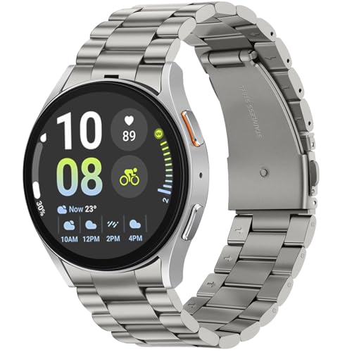Bracelet Samsung Galaxy Watch 7 6 5 4 sans interstice 20mm gris titane