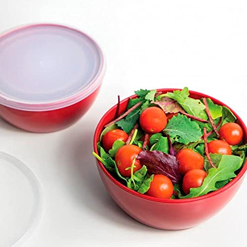 Kitchenaid Insalatiere In Plastica Con Coperchio, Rosse, Set 4 Ciotole Cucina - 8