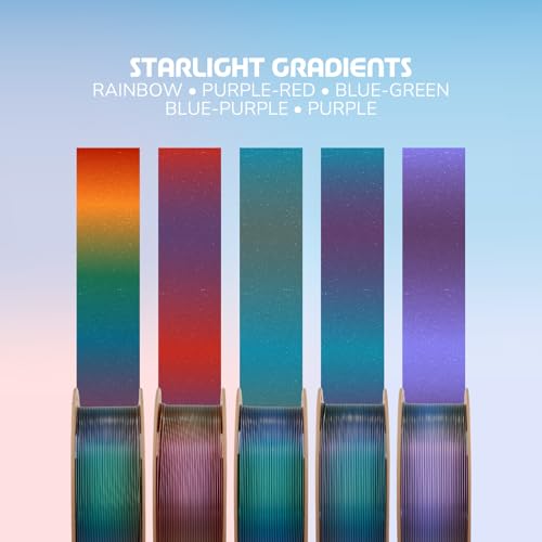 Image of Polymaker Panchroma PLA Filament 1kg, Gradient 3D Printing Filament 1.75mm | Starlight Purple-Red, Neatly Wound PLA for Easy Print & Smooth Feeding. Compatible with Bambu Lab & Most 3D Printers
