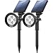 Nekteck Solar Lights Outdoor, 2-in-1 Solar Spotlights Powered 4 LED Adjustable Wall Light Landscape Lighting, Bright and Dark Sensing, Auto On/Off for Yard Garden Pool Driveway Porch Walkway Patio