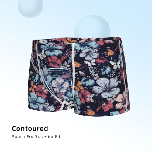 Boys' Cotton Boxer Brief Soft Underwear-Flowers Ad Butterflies4