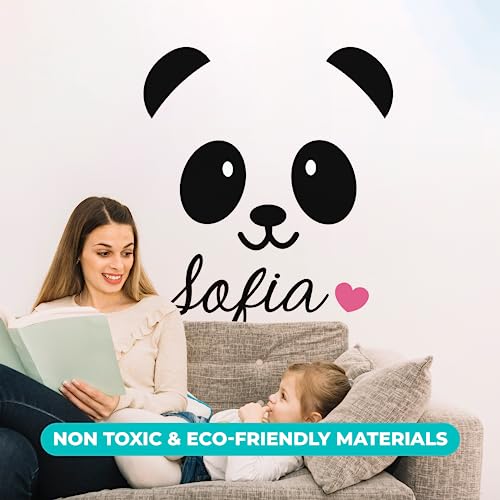 Vinilo decorativo de pared personalizado Panda para niños miniatura 5