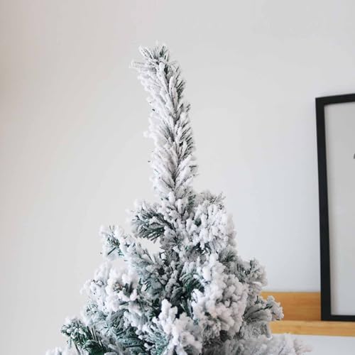 Pino de Navidad artificial grande con efecto de nieve y base metálica estable 3