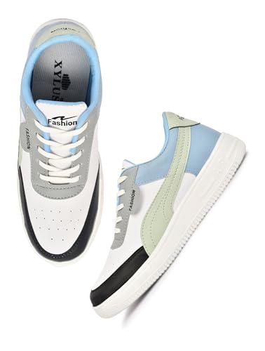 Image of CHICAGO-01 Stylish Casual Mid Top Sneaker and Trendy Shoes with Laces for Men & Boys, Perfect, College, Parties and Outings, Lightweight, Comfortable, and Durable for All-Day Use