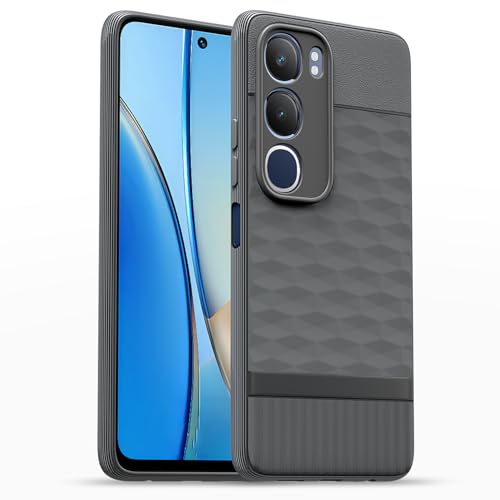 Image of Outlouders Bumper Case for Vivo Y19s / Vivo Y29 5G | Full Camera Protection | TPU Soft Flexible Shockproof Back Cover (Grey)