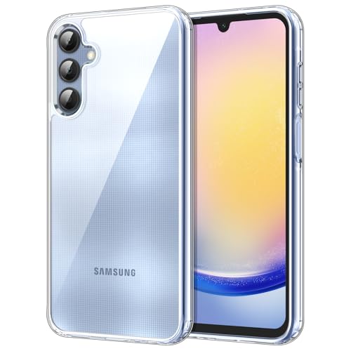 JETech Case for Samsung Galaxy A25 5G 6.5-Inch Non-Yellowing Shockproof Bumper Protective Phone Cover Anti-Scratch Hard PC Back (Clear)
