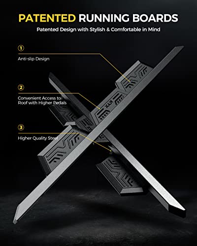 Kyx Running Boards Compatible With 2009-2014 F150 Supercrew Cab，6 Inches Drop Side Steps F150 Nerf Bars Truck Boards Step Rail #TOP3
