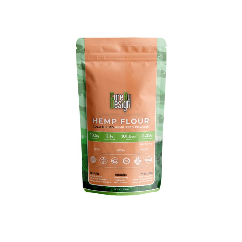 Cure By Design Hemp Seed Flour Gluten Free|High In Protein Dietary Fibre&Omega|250 Gram (B0CVWZ2HKM) Amazon Price History, Amazon Price Tracker