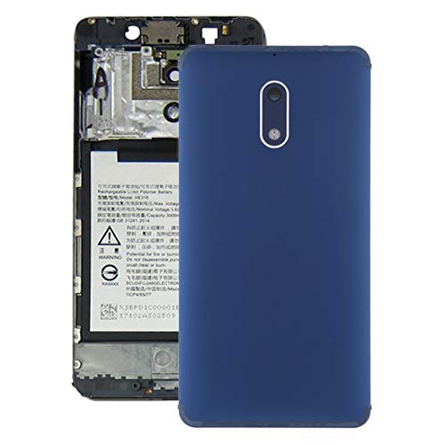 Batterie de couverture pour Nokia 6 bleue avec objectif photo et boutons