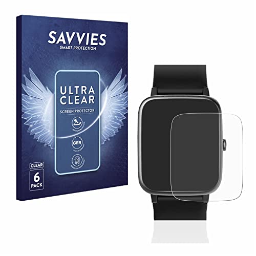 Savvies 6 Stuks Schermbeschermer voor Letsfit ID205L Screen Protector Ultra Transparant