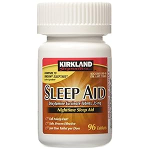 KIRKLAND SIGNATURE Sleep Aid Doxylamine Succinate 25 Mg X Tabs (53201812) No Flavor 96 Count, Packaging May Vary