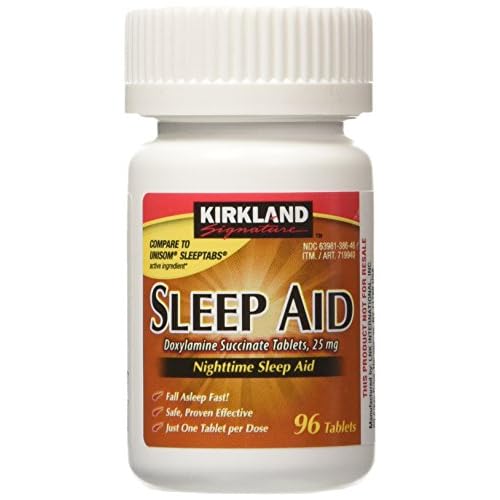 KIRKLAND SIGNATURE Sleep Aid Doxylamine Succinate 25 Mg X Tabs (53201812) No Flavor 96 Count, Packaging May Vary