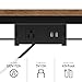 HOOBRO Bakers Rack with Charging Station, Microwave Stand with Storage, Space-Saving Coffee Bar Industrial Bread Organizer, for Dining Room, Kitchen, Black and Rustic Brown BF15UHB01G1