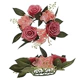 Couronne de roses artificielles : sa couleur naturelle et sa forme réaliste offrent un rendu visuel exceptionnel, ce qui en fait un accessoire idéal pour les compositions et la décoration de table de mariage