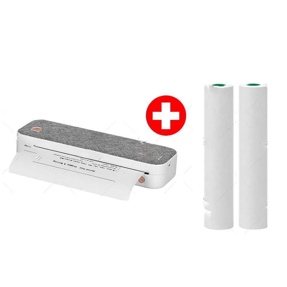 Image of Printer Machine Wireless Portable Thermal Paper for Travel Business Office Work Homework(Add 2Rolls 10Year)