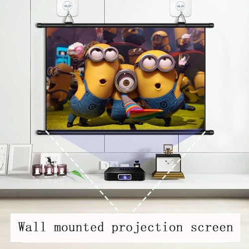 Pantalla de proyección portátil 30 pulgadas 4:3 blanca miniatura 2