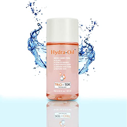 Hydra-Oil Scar Removal Serum - Scar Treatment for Face and Body - 50 ml Hydrating Oil for Acne Scar Remover, Stretch Mark Removal, and to Lighten Dark Spots - Vitamin E & A