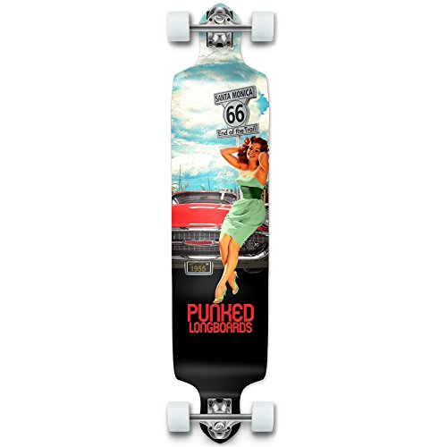 Punked Route 66 Series RTE 66 Longboard Complete Skateboard - Available in All Shapes (Drop Down)