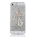Bling Clear 3D Handmade Cross Crystal Diamond Rhinestone Skin Case Cover For iPhone 5 5g