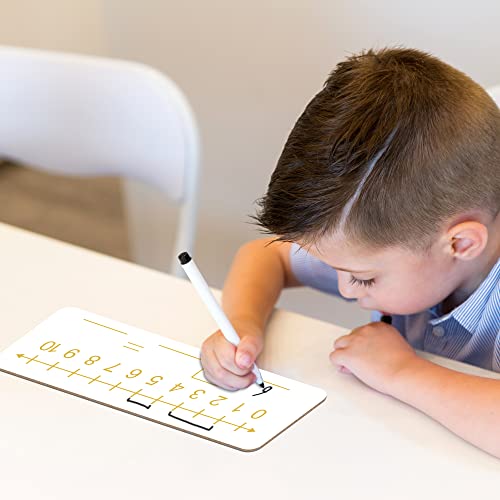 Dry Erase Addition & Subtraction White Board, 4" X 12" Number Line Double Side Table Math Manipulatives Lapboard For Kids Students Classroom Home #TOP2