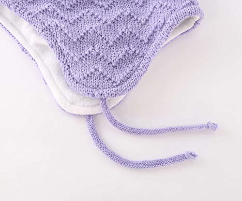 image for Connectyle Toddler Boy Knit Winter Hat with Ear Flaps Knit Kids Hat wi