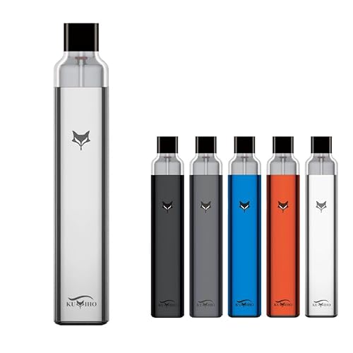 Kuiho Model V Pod System Kit 600mAh 2ml �N�C�z ���f�� �u�C �|�b�h �d�q�^�o�R Vape �x�C�v �X�^�[�^�[�L�b�g �j�R�`���t���[ (Silver)