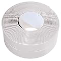 Sealing Strip Flexible Self Adhesive Caulking Tape Waterproof for Kitchen Bathroom Tub Shower Floor Wall Edge Protector (White, 126x1.5 Inches)