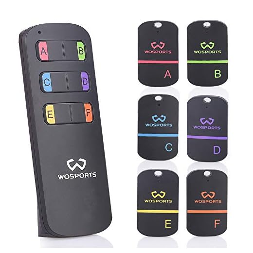 WOSPORTS Key Finder, Item Tracker Wireless RF Item Locator with Loud Beeping Sound,100ft Support Remote Control,Upgrade Long Lasting Batteries, Mini Key Tracker with Anti-Lost Tag and Keychain
