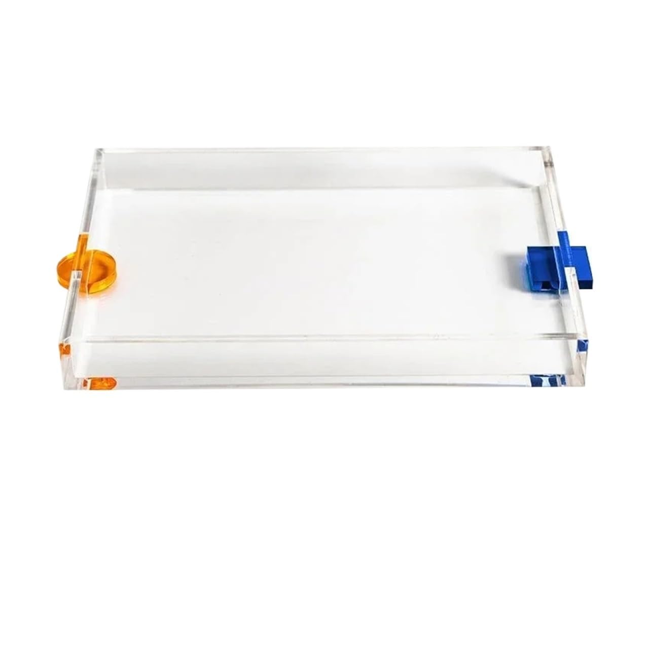 Decortion Tray Serving Trays With Handle For Beverage Fruit Cake Decorative Jewelry Storage Perfume(Color 02)