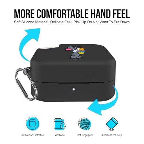 Image of Soft Silicone Case Cover for CMF by Nothing Buds Pro 2 | Buds 2 | Buds 2 Plus (Rabbit)