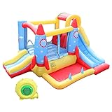 ★ 【Gran diversión para los niños】 La casa de rebote mide 11.5 * 12.8 * 6.9 pies después de inflarse. Los niños pueden disfrutar saltando, deslizándose, jugando en la piscina de bolas, brindando más diversión para los niños. Es adecuado para 3-4 niños juntos.
