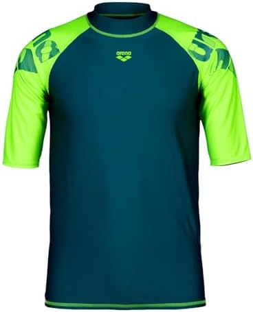 Maglietta Rash Guard Arena Unisex Jr - Maniche Corte, UPF 40+, Poliestere Riciclato - Foto 3