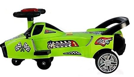 Image of myhoodwink Baby Magic Car for Kids, Ride-on Baby Car, Kids Push Car, Swing Car |Comfortable Seats Durable Ridor Ride on Toy Car for Kids, Twister Ride on, Magic Toy Car, Push Rider, Age 2+ (Green)
