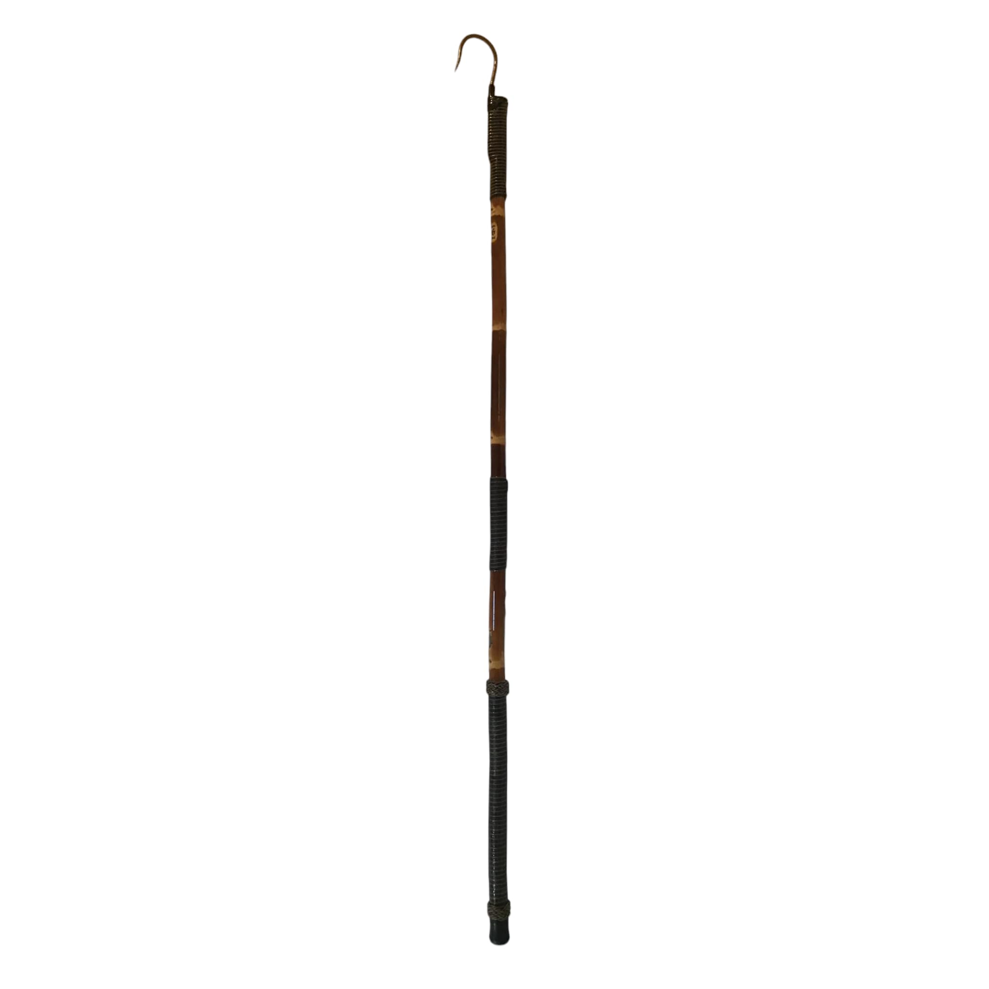Offshore OG Authentic Calcutta Bambus-Angel-Gaff (Offshore OG, Schnur: Schwarz/Hellbraun, Haken: Messing-Finish, 91 cm)