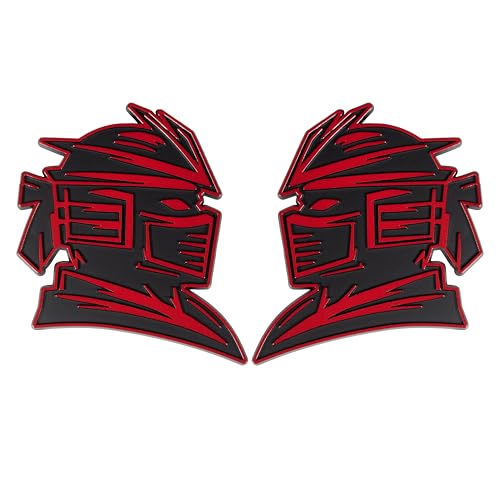 Image of Samurai Emblem, Custom 3D Car Badge - Universal Exterior Accessories for Car, Truck, SUV, Motorcycle (Set of 2) (Red)