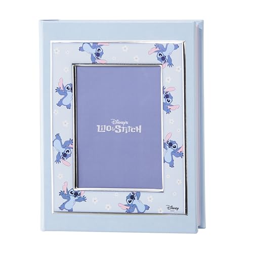 Disney Baby -Stitch & Angel - Album Fotografico Porta Foto per Regalo Battesimo Neonato o Compleanno bambino