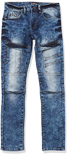 Southpole Boys' Silm Fit Stretchable Biker Denim Pants